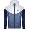 Nike Sportswear Windrunner Hooded Windbreaker In Diffused Blue/ Midnight Navy