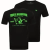 True Religion Men's Neon Buddha Logo Tee In Black