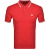 FRED PERRY Fred Perry Twin Tipped Polo T Shirt Red,131768
