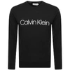 CALVIN KLEIN CALVIN KLEIN LOGO CREW NECK SWEATSHIRT BLACK,132458