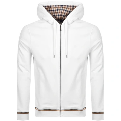 Aquascutum Silverstone Full Zip Hoodie White