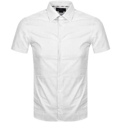 Aquascutum Stafford Twill Short Sleeve Shirt White