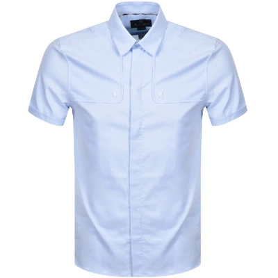 Aquascutum Batley Short Sleeve Shirt Blue