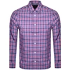 AQUASCUTUM AQUASCUTUM YORK CLUB CHECK LONG SLEEVE SHIRT BLUE,132569