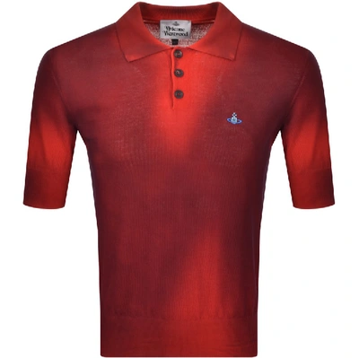 Vivienne Westwood Men's  Burgundy Cotton Polo Shirt In Red