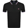 FRED PERRY MADE IN JAPAN TIPPED POLO T SHIRT BLACK,133229