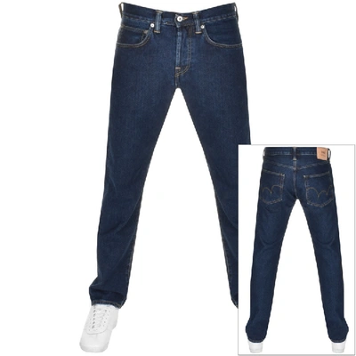 Edwin Ed55 Regular Tapered Fit Jeans In Rinsed Denim-blue