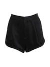 DUNDAS TAILORED SATIN SHORTS BLACK,89E03568-3C87-CB53-0D7D-450ECE6319E3