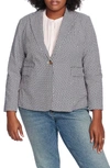 COURT & ROWE COURT & ROWE TILE FLORAL ONE-BUTTON BLAZER,3920516
