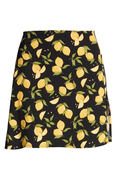 Reformation Margot Miniskirt In Lemon Drop