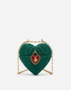 DOLCE & GABBANA DOLCE & GABBANA SHOULDER AND CROSSBODY BAGS - DOLCE HEART BOX IN PAINTED WICKER