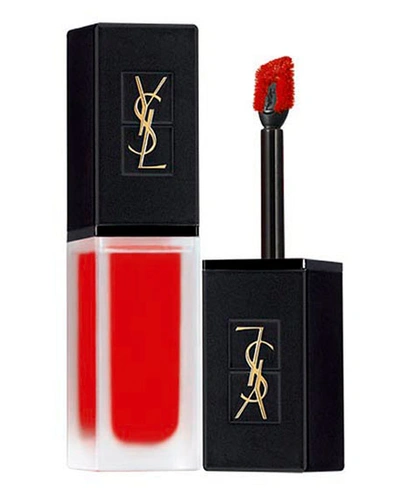 Saint Laurent Tatouage Couture Velvet Cream Matte Liquid Lipstick In Rouge Tatouage (bright Red)