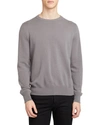 The Row Men's Benji Crewneck Cashmere Sweater In Medium Gray