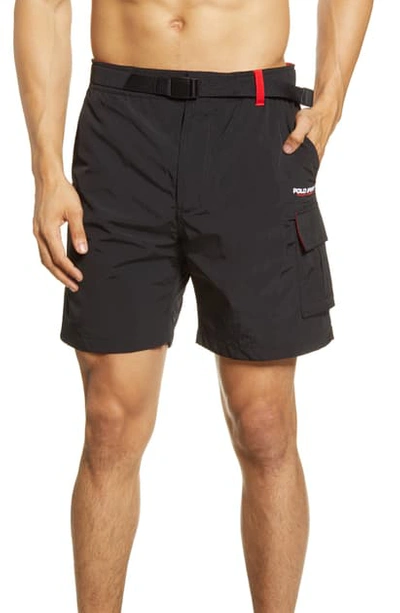 Polo Ralph Lauren Nylon Utility Shorts In Polo Black
