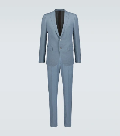 Ermenegildo Zegna Slim-fit Wool And Linen-blend Suit In Blue