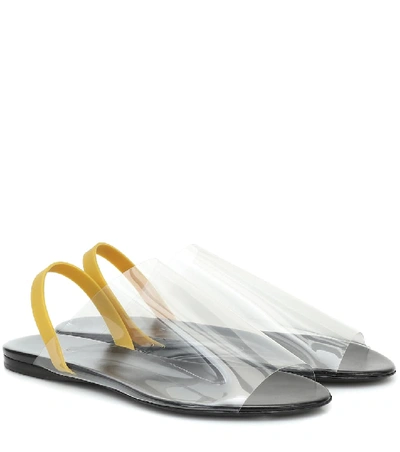 The Row 10mm Clear Pvc Slingback Sandals In Black
