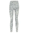 Varley Century Leopard-print Stretch Leggings In Silver