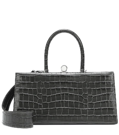 Ratio Et Motus Sister Croc-effect Leather Shoulder Bag In Grey