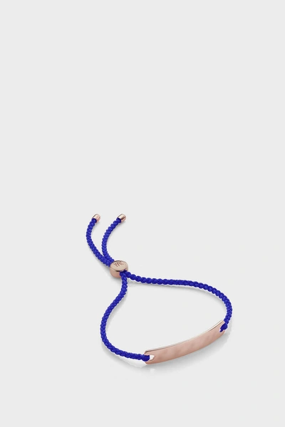 Monica Vinader 18k Rose Gold Vermeil And Blue Havana Mini Friendship Bracelet In R Gold