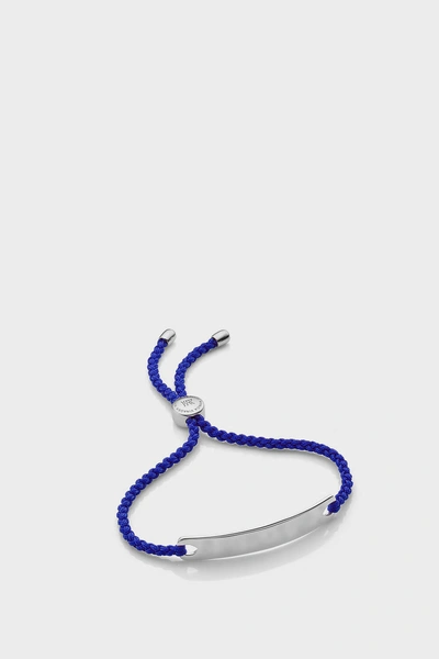 Monica Vinader Sterling Silver And Blue Havana Friendship Bracelet