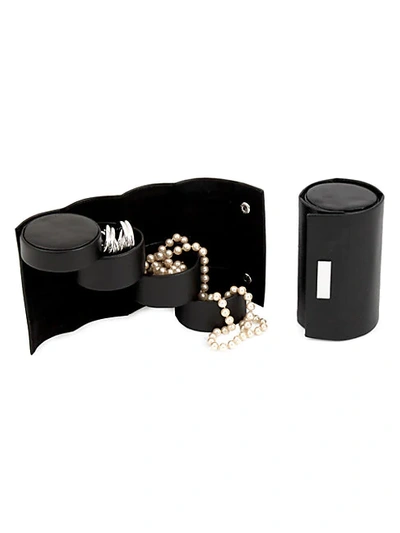 Bey-berk 3-level Jewelry Roll In Black