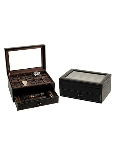 Bey-berk Leather Jewelry Box In Black