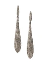 ADRIANA ORSINI GUNMETAL-TONE & CRYSTAL DROP EARRINGS,0400012568621