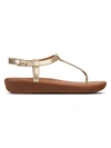 FITFLOP TIA LEATHER T-STRAP SANDALS,0400012344250