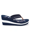 TOMMY HILFIGER WEDGE FLIP FLOPS,0400012498821