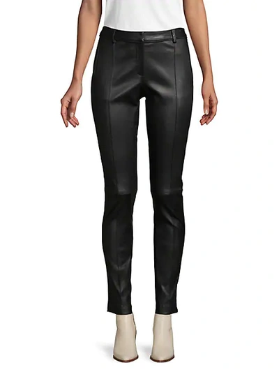 Jason Wu Collection Stovepipe Leather Pants In Black