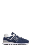 NEW BALANCE 574 SNEAKERS IN BLUE SUEDE,11336606