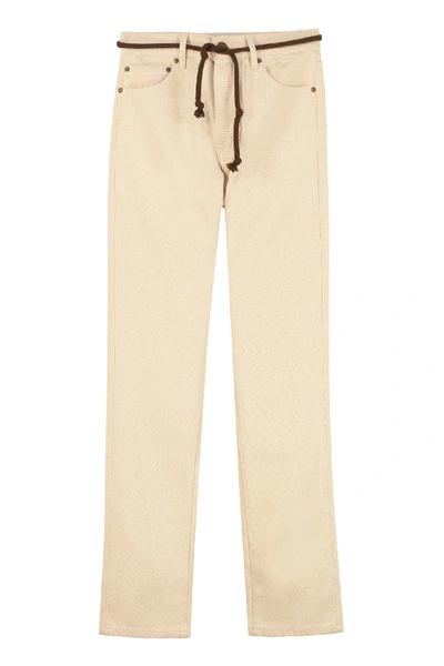 Nanushka Ilya Slim-fit Cotton-twill Trousers In Neutrals