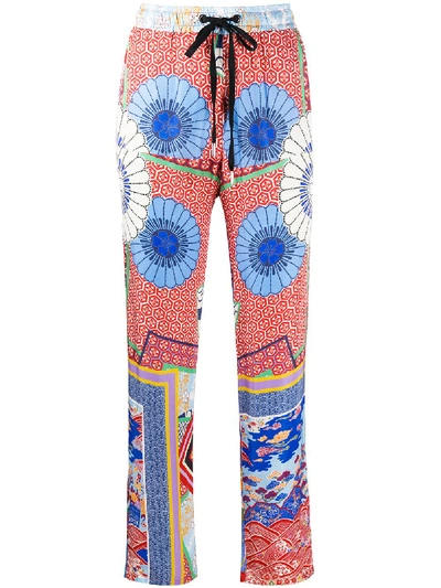 Pinko Phebe 5 Jogging Pant In Mult.rosso/blu