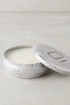 Voluspa Three-wick Lidded Tin Candle In White