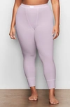 Skims Cotton Rib Thermal Leggings In Iris Mica