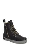Blackstone 'cw96' Genuine Shearling Lined Sneaker Boot In Dark Indigo Leather