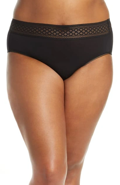 Wacoal Subtle Beauty High-cut Bikini Briefs In Black