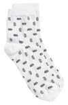 BALENCIAGA BB LOGO COTTON BLEND ANKLE SOCKS,6177673A0B0