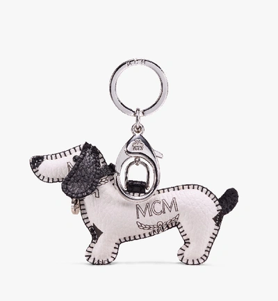 Mcm Dog Charm In Gray