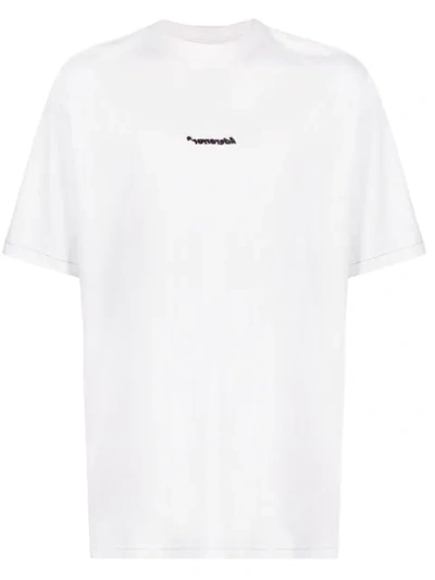 Ader Error Mirrored Logo Print Boxy Fit T-shirt In White