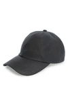 Barbour Waxed Cotton Baseball Cap In Navy