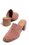 Madewell The Carey Mule In Faded Rosebud Suede