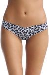 COMMANDO PRINT MICROFIBER THONG,CT02