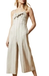 TED BAKER DACEYY METALLIC DETAIL STRIPE JUMPSUIT,241103-DACEYY-WMT