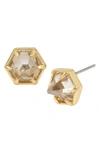 ALLSAINTS HEXAGON SPIKE STUD EARRINGS,291721GLD110