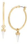 ALLSAINTS SPIKE DROP HOOP EARRINGS,290945GLD110