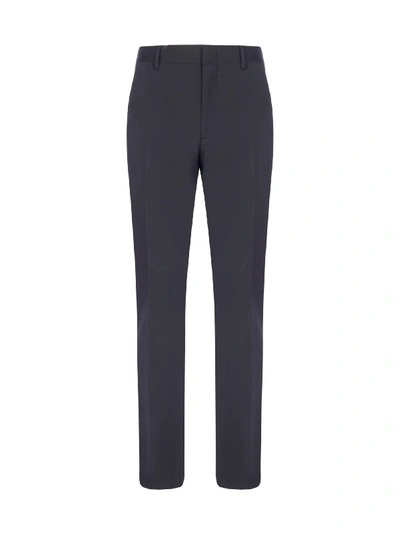 Fendi Tailored Wool Twill Trousers In Nero