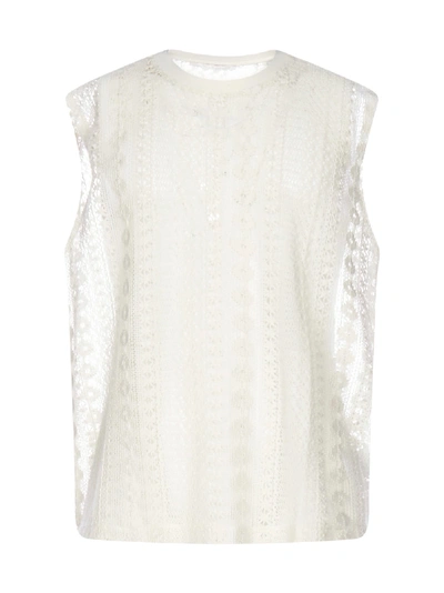 Our Legacy Crochet-knit Cotton-blend Tank Top In Off White