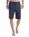 Hanro Natural Living Organic Cotton Drawstring Shorts In Navy