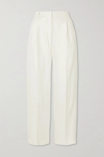 Remain Birger Christensen Paris Linen Tapered Pants In Cream